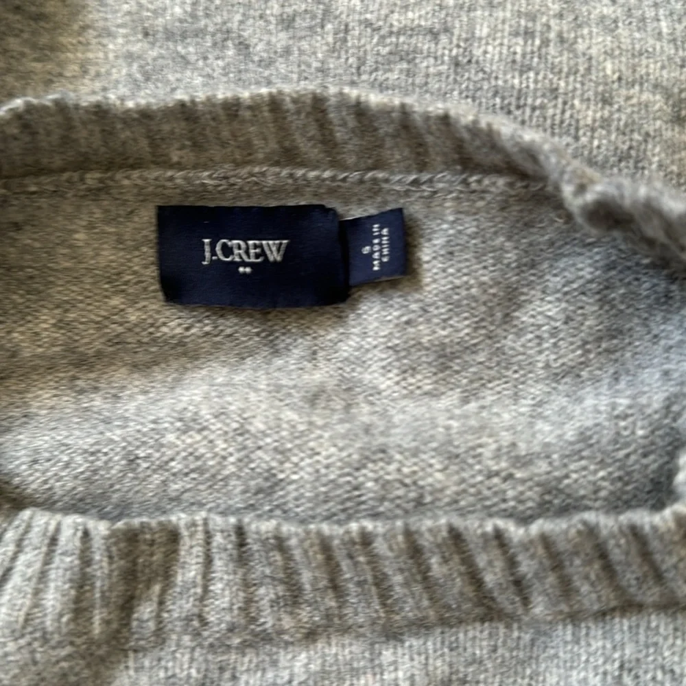 J. Crew 100% Lambs Wool Gray Sweater Size S